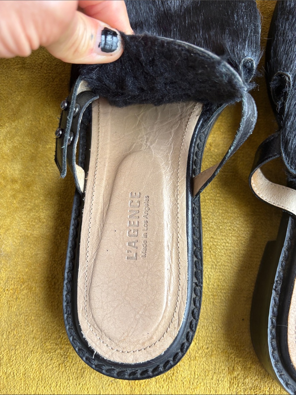 L'agence Pony Hair Mules - Picture 5 of 5